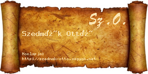 Szedmák Ottó névjegykártya